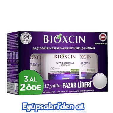 Bioxcin Siyah Sarımsaklı 3x300 ml Saç Dökülmesine Karşı Şampuan