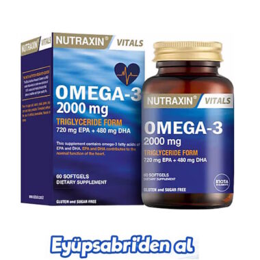 Nutraxın Omega 3 2000 mg 60 Kapsul 2ADET