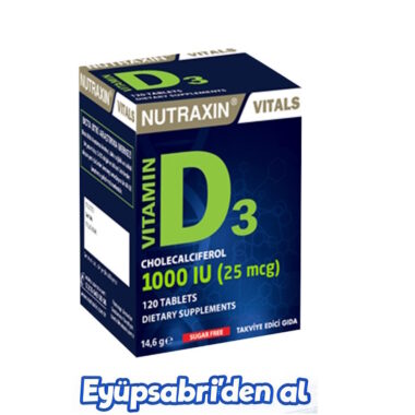 Nutraxin D3 Vitamin 1000 IU 120 Tablet 1ADET