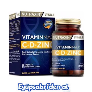 Nutraxin Vitamin Max C + D Zinc 60 Tablet 2ADET