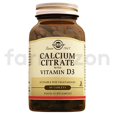Solgar Calcium Citrate with Vitamin D3 250 mg 60 Tablet 2ADET