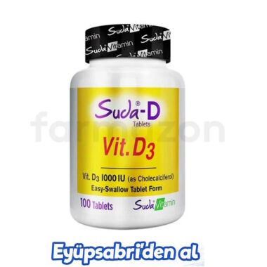 Suda Vitamin D3 1000 Iu 100 Tablet 2ADET