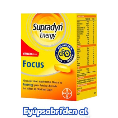 Supradyn Energy Focus 30 Tablet 3ay SKT 2ADET