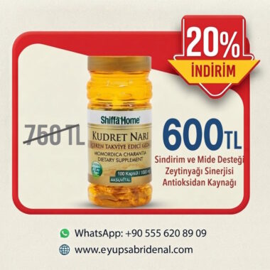 Shiffa Home Zeytinyağlı Kudret Narı Softjel 100 Kapsül 1.000 Mg